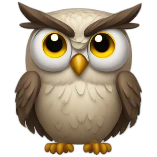 Angry owl emoji