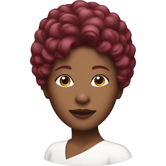 skincare mask in girl with hair color wine  emoji