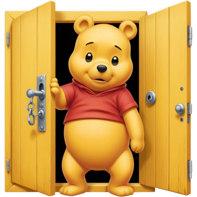 Winnie the Pooh locked door emoji