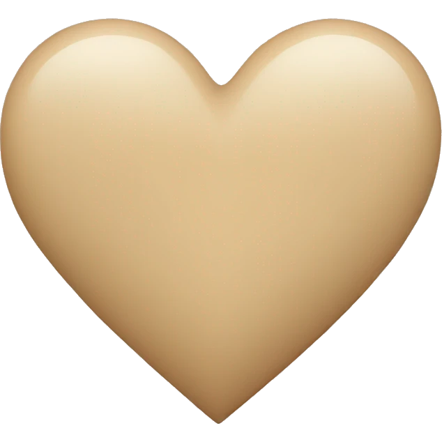 Beige heart  emoji