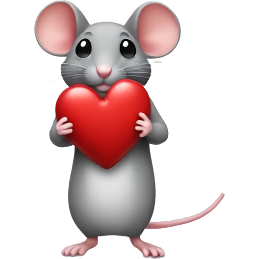 Mouse with heart emoji