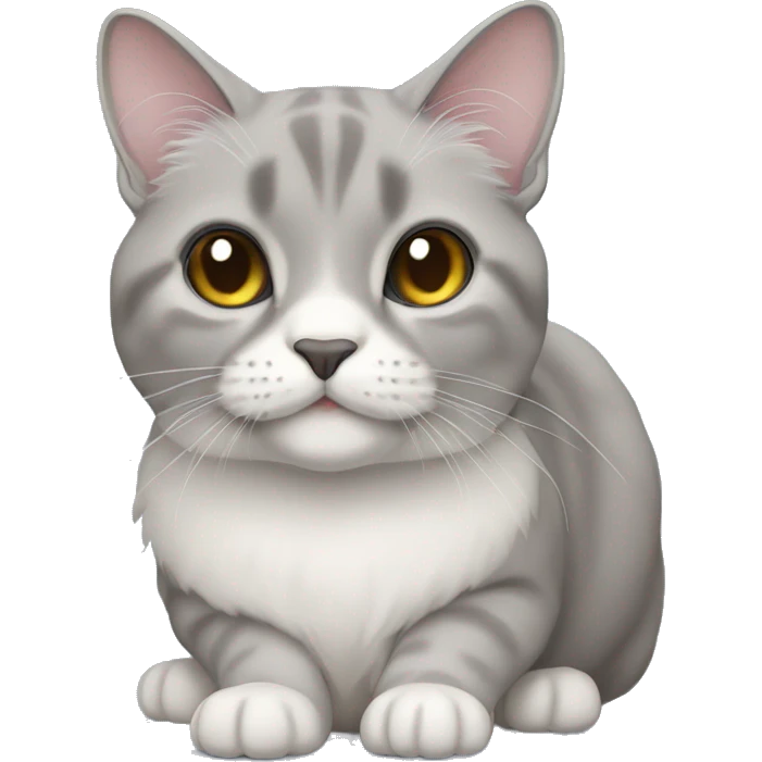 grey lop-eared cat british emoji