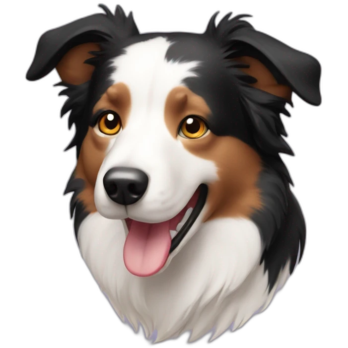 3 color border collie emoji