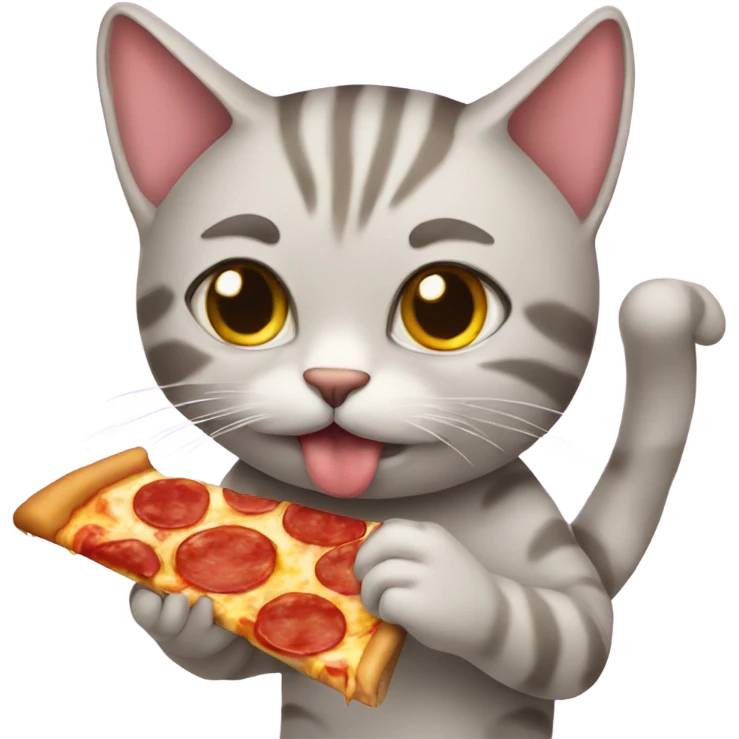 cat eating pizza emoji
