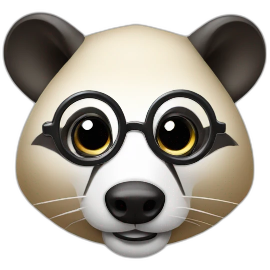 A badger with a monocle studying statistics emoji