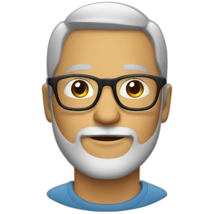 man with a beard and glasses emoji