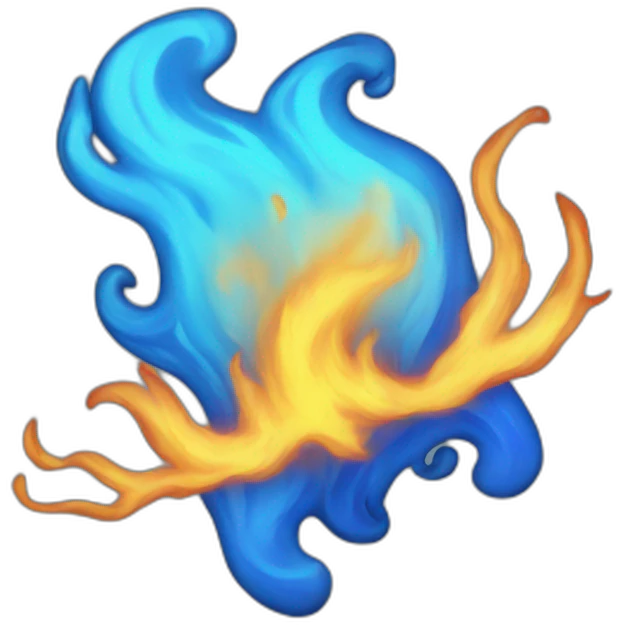 Blue flame astro emoji