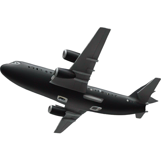 Black plane emoji