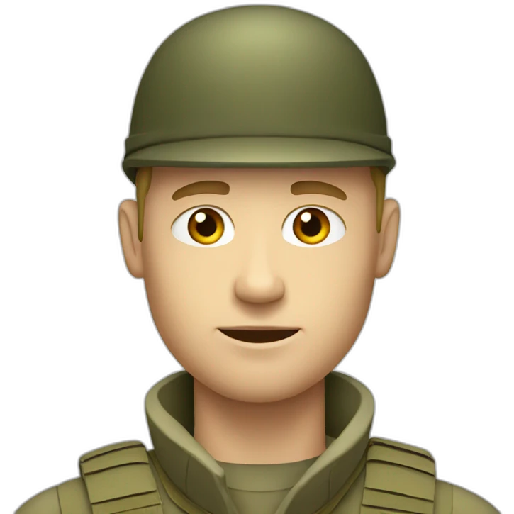 soldier white man emoji