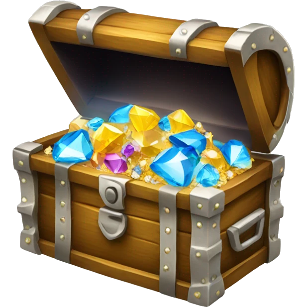 Treasure chest with diamonds emoji