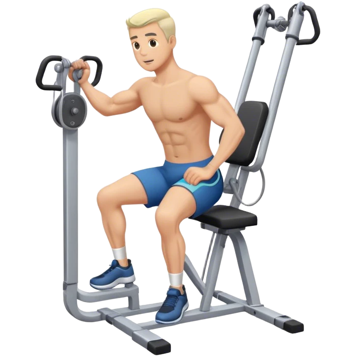 man hip abduction cable machine exercise emoji