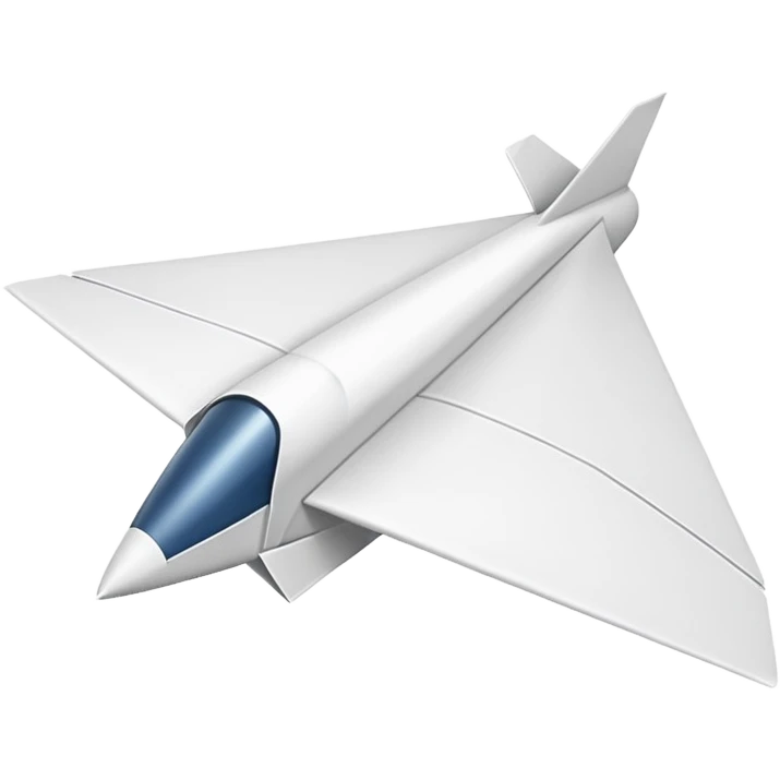 Folded paper plane emoji