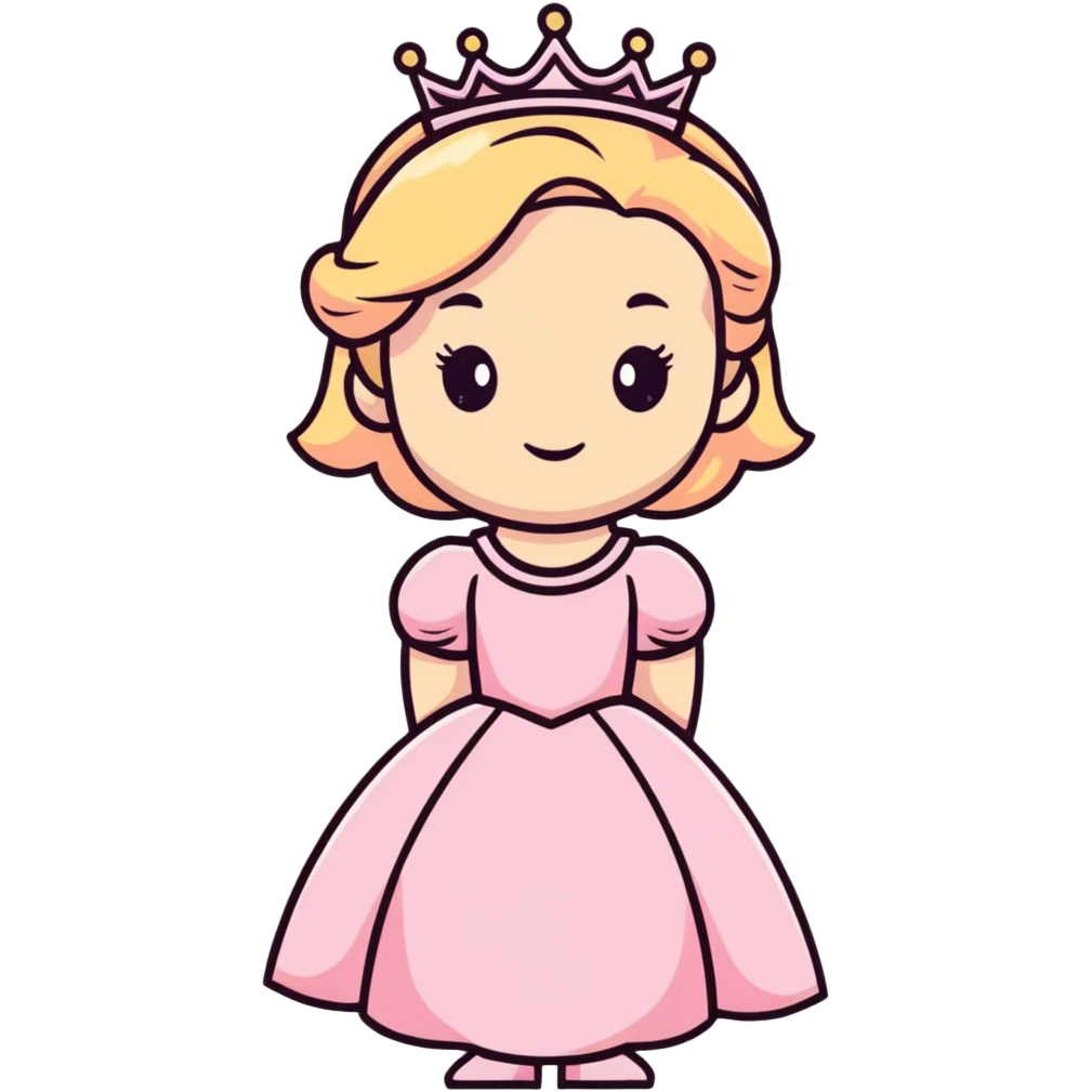 blonde princess with light pink dress emoji