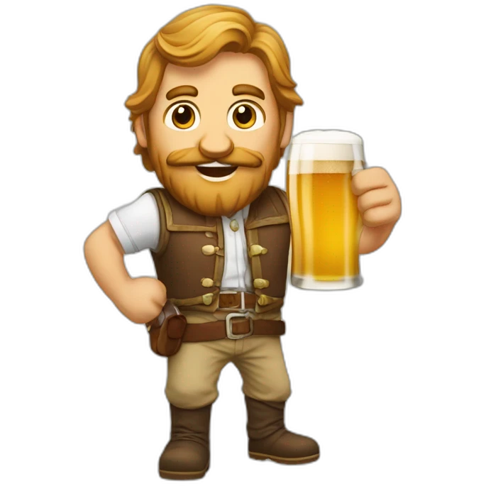 Marcon qui boit une bière  emoji