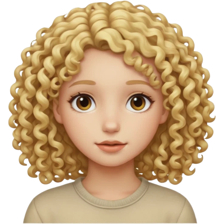 iOS 18 aesthetic Curly blondie girl emoji
