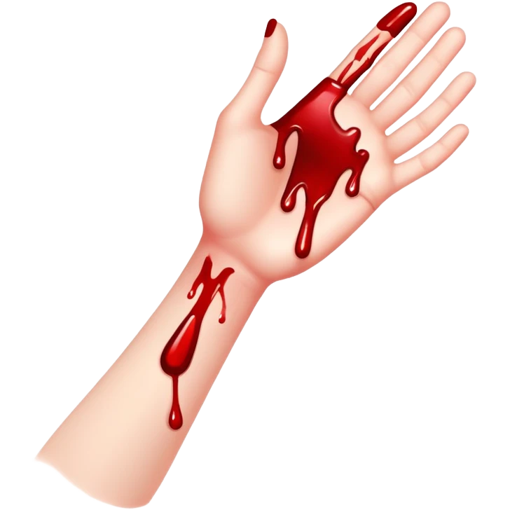 wrist dripping blood emoji