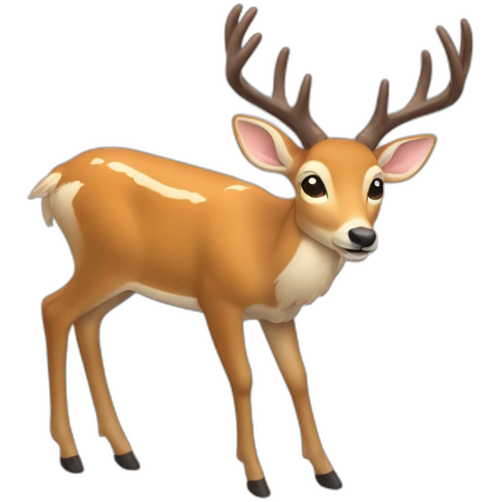biche qui boit une bière  emoji