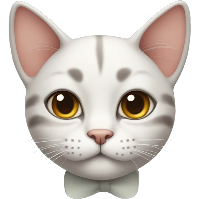 Cat with bow on ears emoji