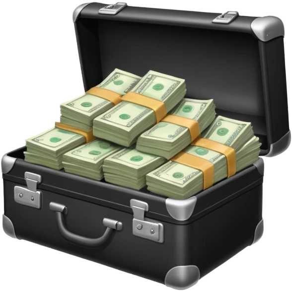 money from a black suitcaseemoji emoji