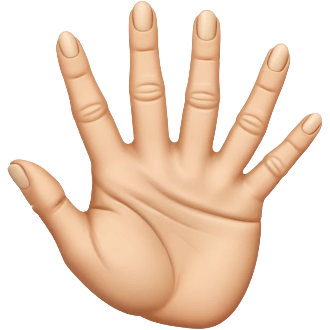 Help me generate and design a finger emoji. The requirements are as follows: the hand gesture is horizontal, with the index finger and middle finger joined together, and the remaining fingers are tucked in emoji