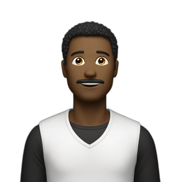 homme blanc qui est sur un homme noir emoji