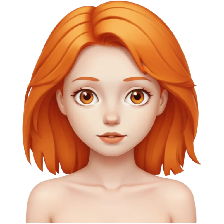 topless orange haired girl emoji