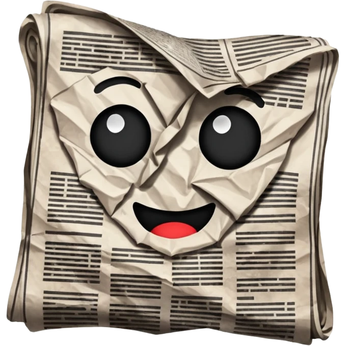 black-color newspaper emoji