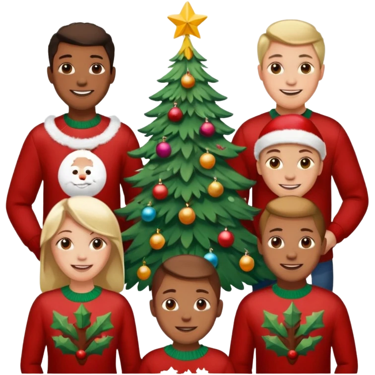 Merry Christmas emoji with my family photo emoji