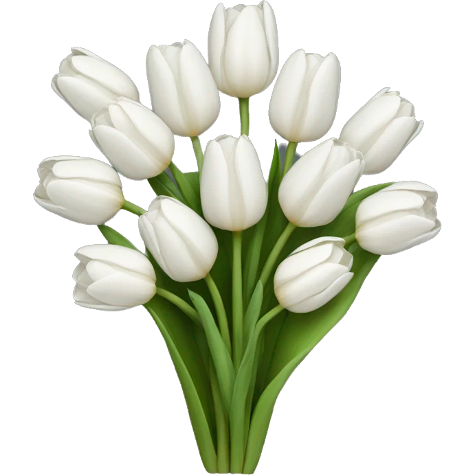 white tulip bouquet  emoji