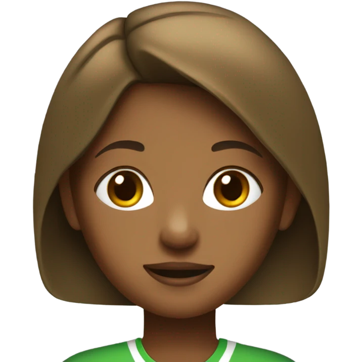 A brown skin girl with a green tennis outfit  emoji