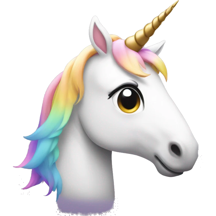 Unicorn giving side eye emoji