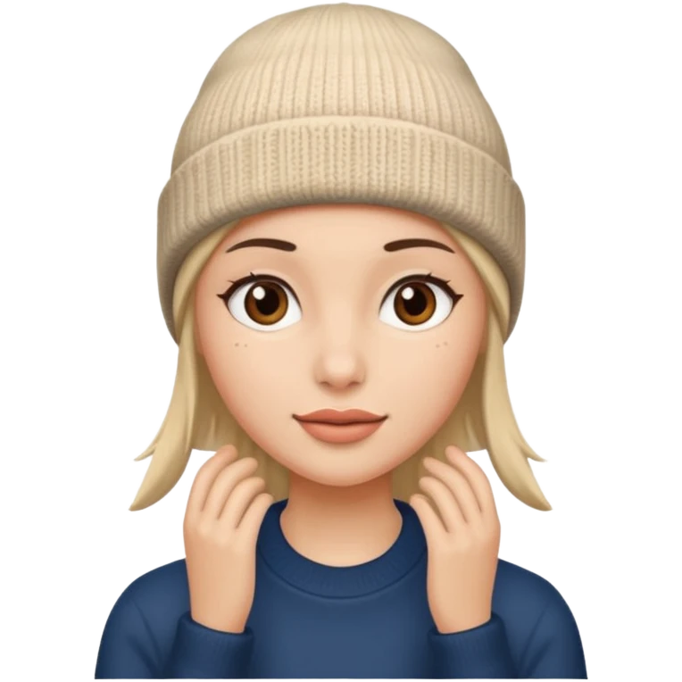 woman with a beanie emoji