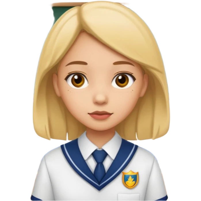 دختری که در مدرسه است emoji