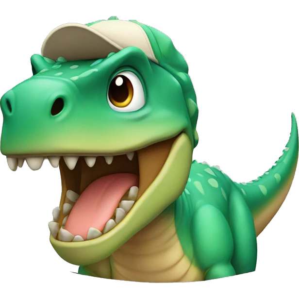 dino with cap emoji