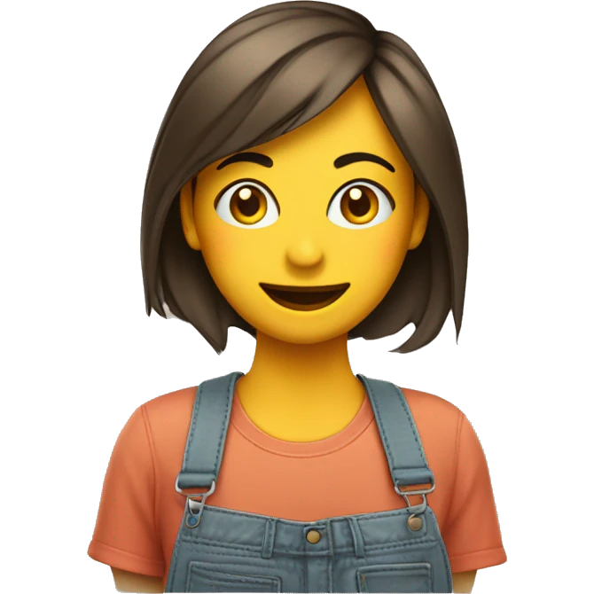 CHICA COLORADA CON TOTEBAG DE TELA emoji