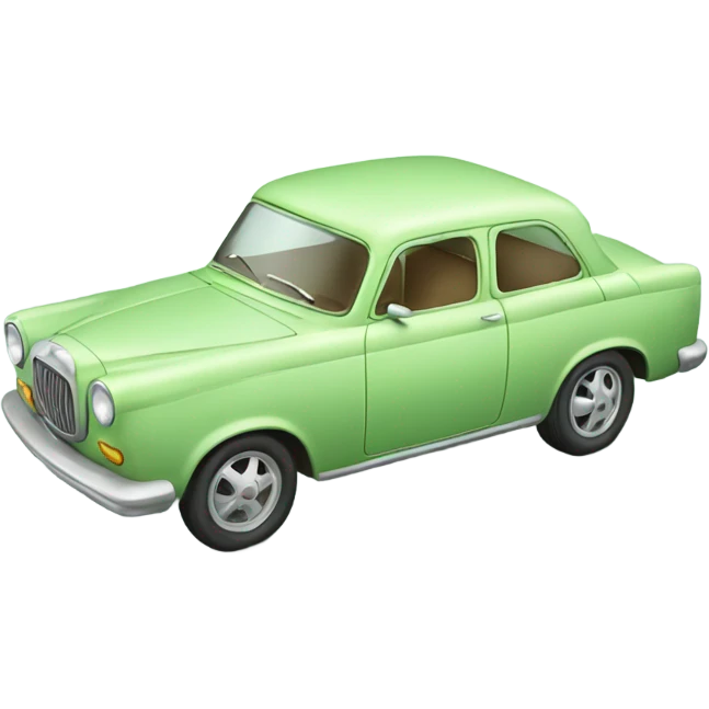 Old car cute light green emoji