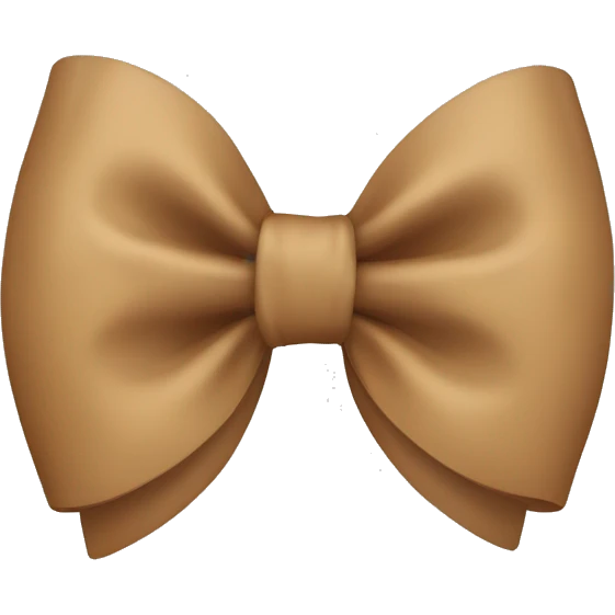 light brown bow emoji