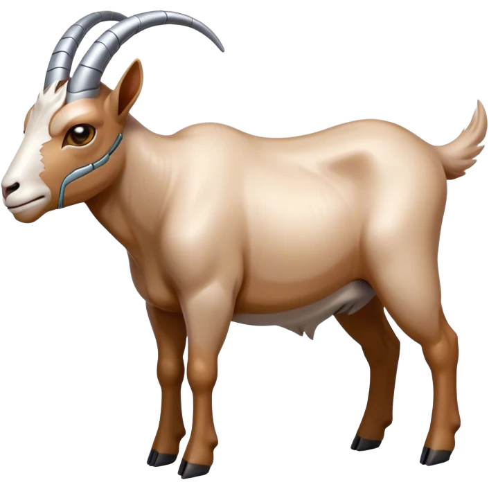 Cybernetic Goat(Ram) man 2/3 up view emoji