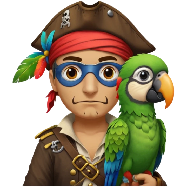 pirate and parrot emoji