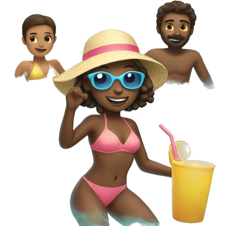 summer fun at the pool emoji