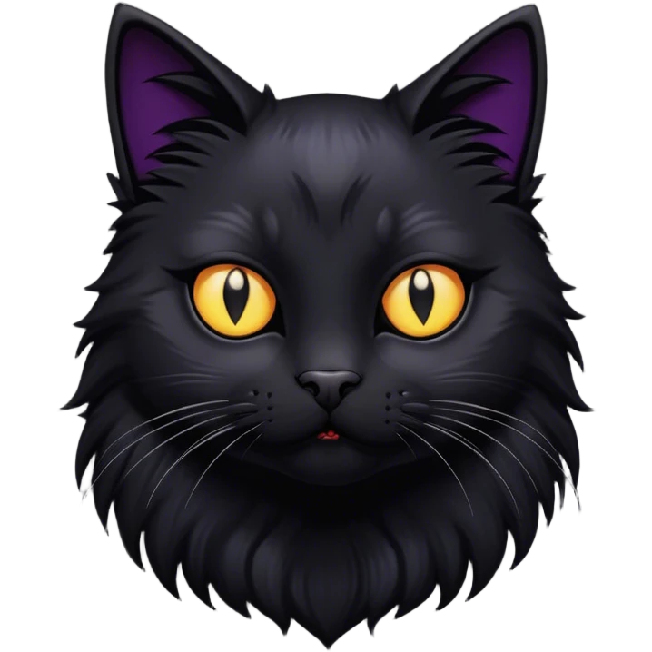 Goth cat emoji