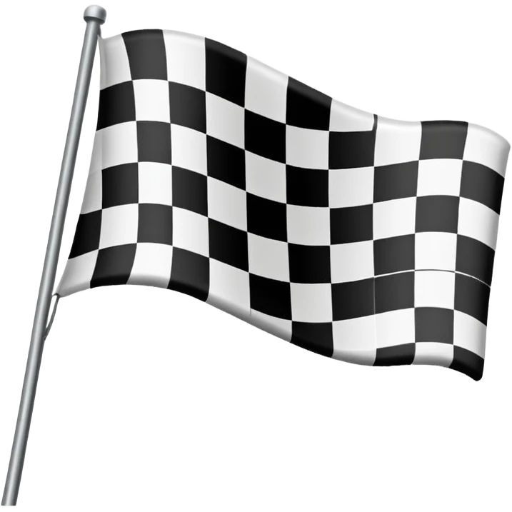 spotlight on checkered flag emoji