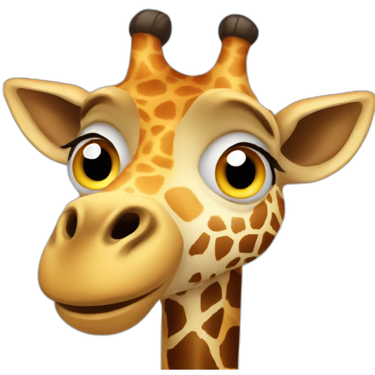 Surprised giraffe emoji