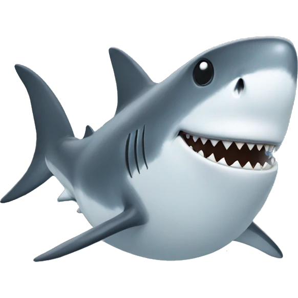 Shark snowman emoji
