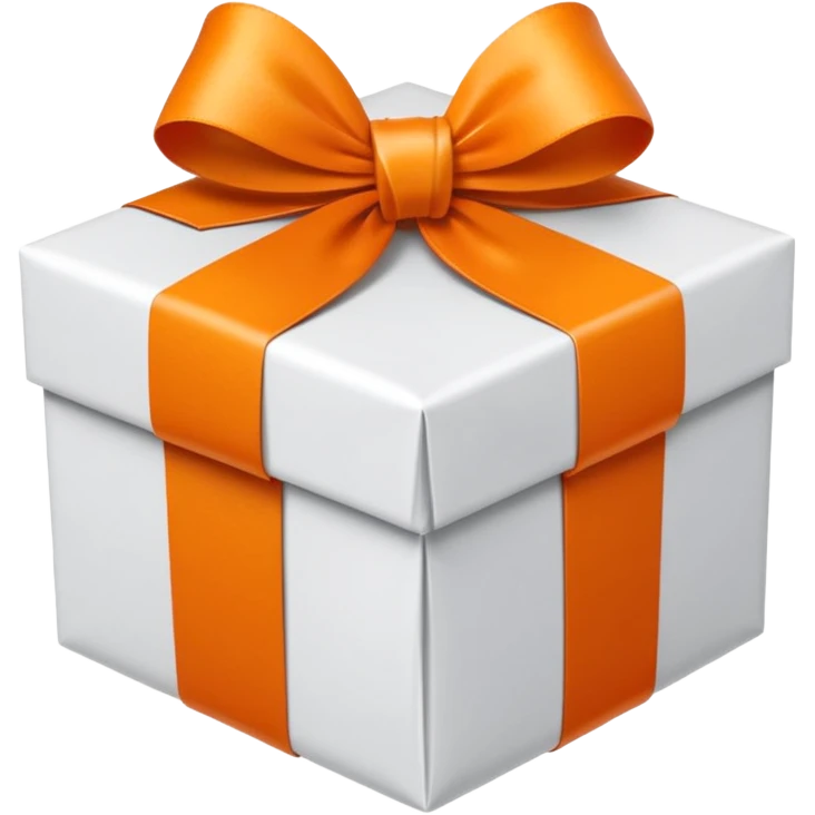 cadeau de noel orange et blanc emoji