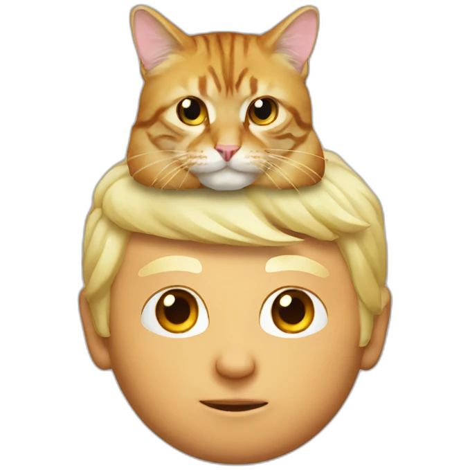 Trump with cat on head emoji