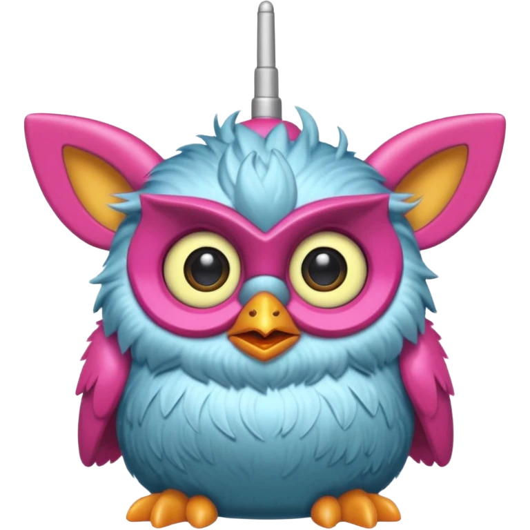 Furby 2012 with clear antena 1 on head and tiny beak emoji