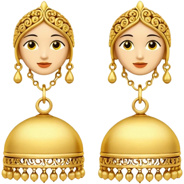 gold jhumka earring emoji