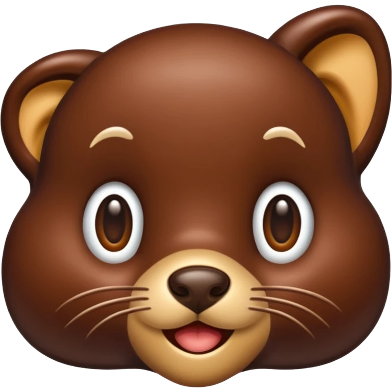chocolate as an animal shape emoji