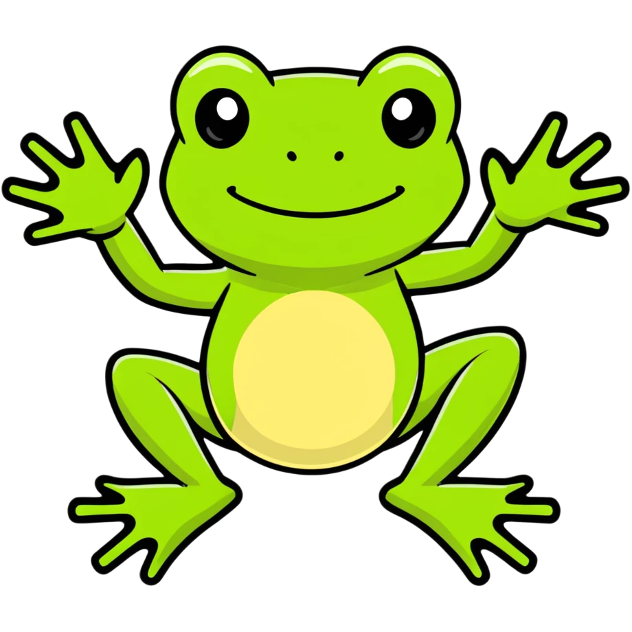 toxic laboratory frog with mechanical limbs emoji